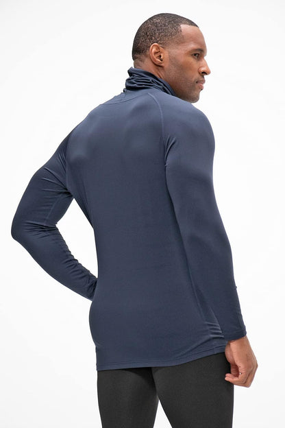 2 Pack Men'S Thermal Turtle Mock Neck Shirts, Compression Long Sleeve Tops and Hoodies