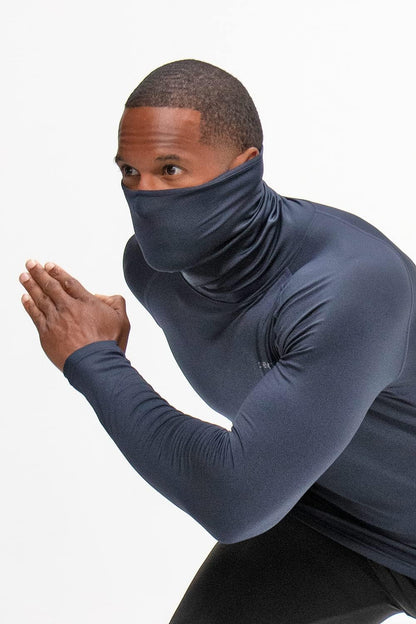 2 Pack Men'S Thermal Turtle Mock Neck Shirts, Compression Long Sleeve Tops and Hoodies