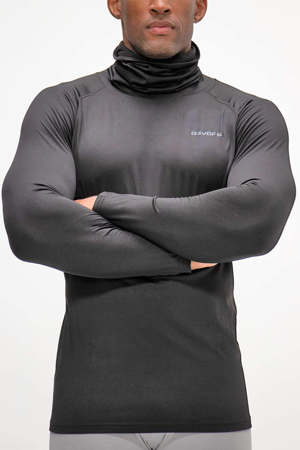 2 Pack Men'S Thermal Turtle Mock Neck Shirts, Compression Long Sleeve Tops and Hoodies